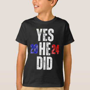 Yes He Can And Yes He Did 2024 Vintage T-Shirt