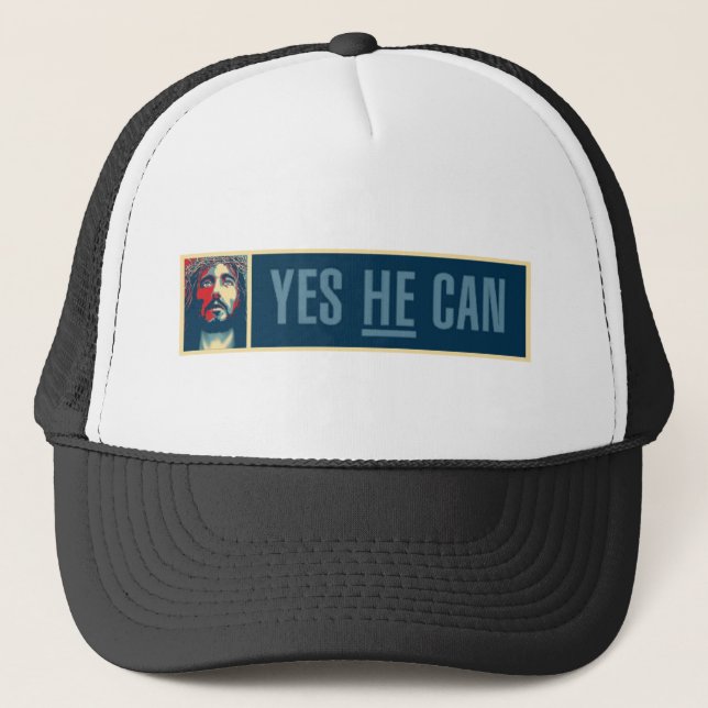 Yes HE Can - Baseball Cap - Long image (Front)