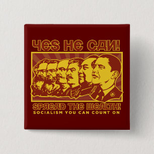 Yes He Can! Comrade Obama Spoof 15 Cm Square Badge