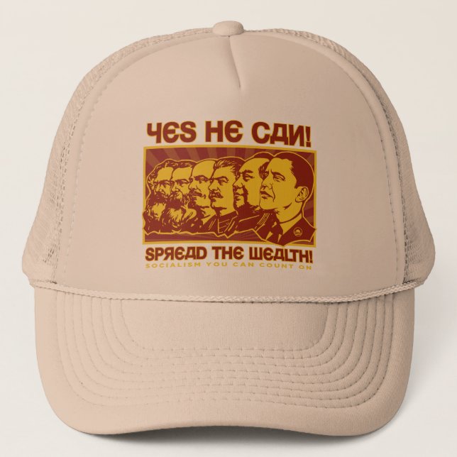 Yes He Can! Comrade Obama Spoof Trucker Hat (Front)