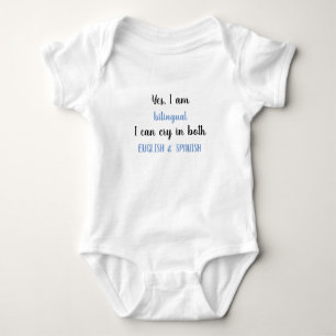 Yes I am Bilingual Funny Baby Bodysuit
