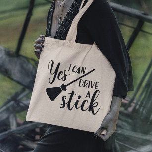 Yes, I Can Drive a Stick   Funny Halloween Tote Bag