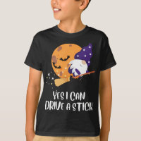 Yes I Can Drive a Stick Gnomes Witch Funny Hallowe