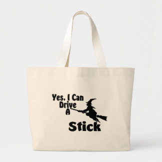 Yes, I Can Drive A Stick Large Tote Bag