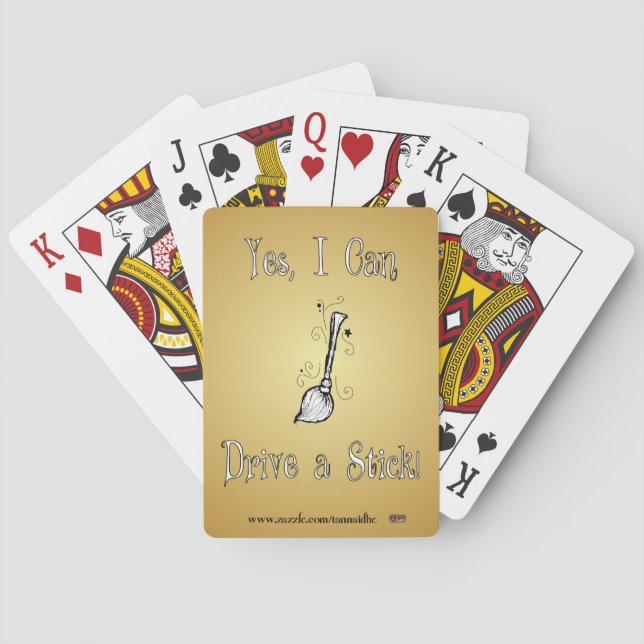 Yes, I Can Drive a Stick! Playing Cards (Back)