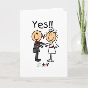 YES I Do Bride and Groom T-shirts and Gifts Card