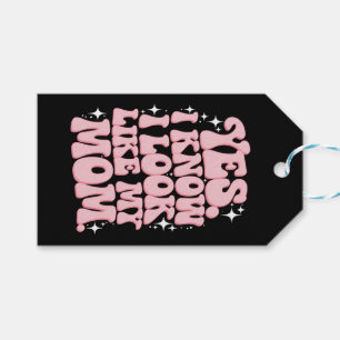 Yes I Know I Look Like My Mum Groovy Mother's Day Gift Tags