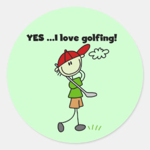 YES I Love Golf Tshirts and Gifts Classic Round Sticker