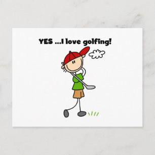 Yes I Love Golfing Postcard
