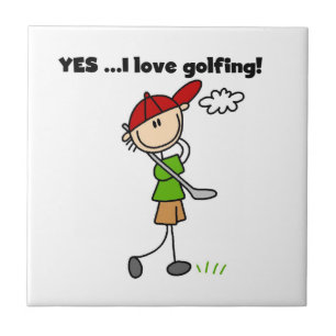 Yes I Love Golfing Tile