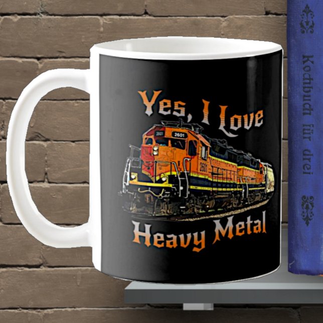 Yes I Love Heavy Metal Diesel Locomotive Train     Coffee Mug (Creator Uploaded)