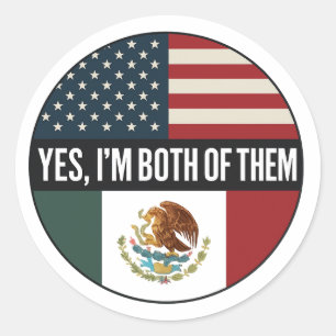 Yes, I’m Both of Them– Proud Dual Identity Citizen Classic Round Sticker