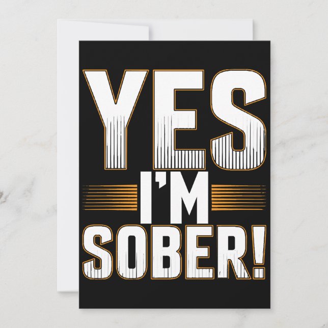 Yes, I’m sober white lies party creative  Invitation (Front)