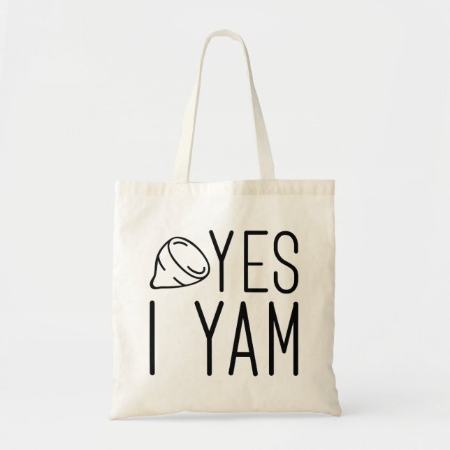 Yes I Yam Tote Bag (Front)