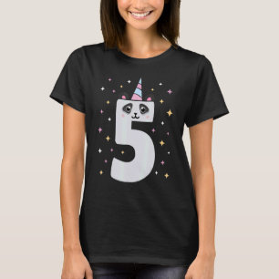 Yes I'm 5 Years Old Panda Themed 5th Birthday Part T-Shirt