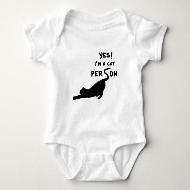Yes! Im a cat person Baby Bodysuit (Front)