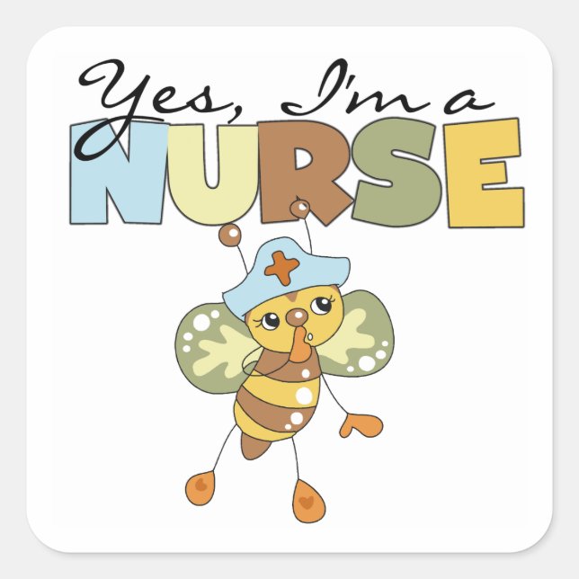 YES I'm a Nurse T-shirts and Gifts Square Sticker (Front)