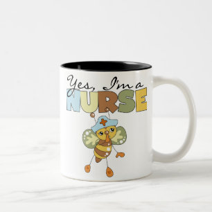 YES I'm a Nurse T-shirts and Gifts Two-Tone Coffee Mug