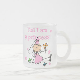 Yes I'm a Princess Frosted Glass Coffee Mug