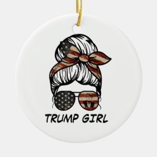 Yes I'm A Trump Girl Get Over It - Trump 2024 Elec Ceramic Tree Decoration
