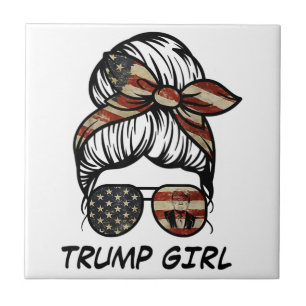 Yes I'm A Trump Girl Get Over It - Trump 2024 Elec Tile