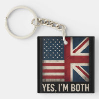 Yes I'm Both American British Flags Pride