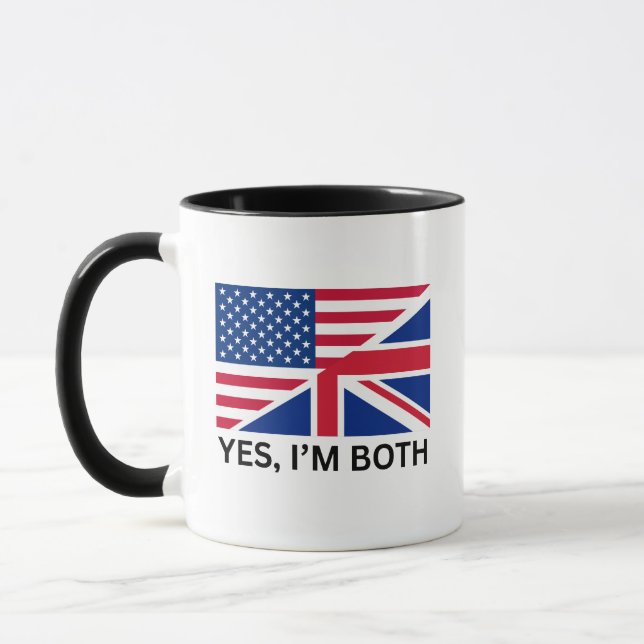 Yes, I'm Both British American Dual Citizenship Mug (Left)