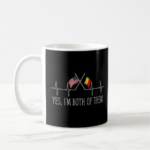 Yes, I'm Both Of Them Half American Half Belgian H Coffee Mug