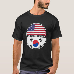Yes  Im Both Of Them Usa Japan Flag T-Shirt