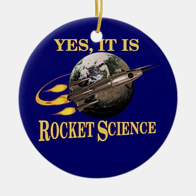 Yes, It Is Rocket Science Ceramic Tree Decoration (Front)