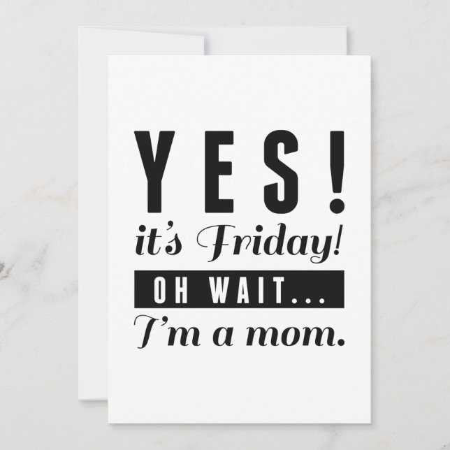 Yes It's Friday Thank You Card (Front)