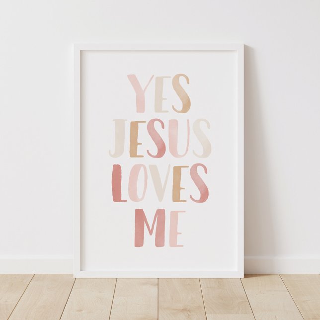 Yes Jesus Loves Me Pink Girl Nursery Decor (Creator Uploaded)