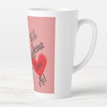 "Yes, Jesus Loves Me" Pink Large Latte Mug 
