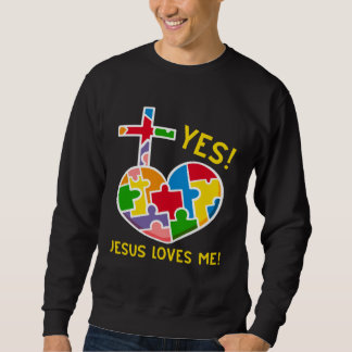 Yes Jesus Loves Me Puzzles Autism Awareness Kids Sweatshirt