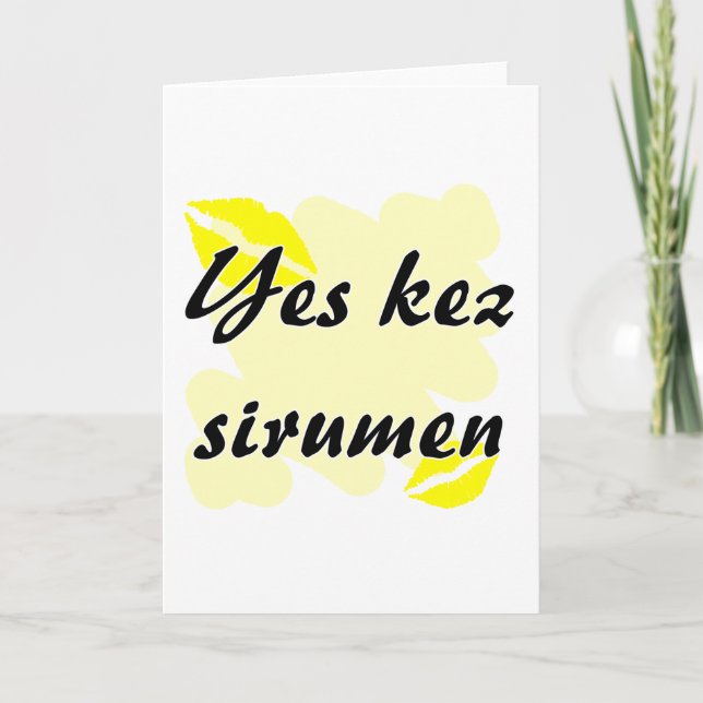 Yes kez sirumen - Armenian - I Love You Holiday Card (Front)