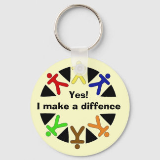 yes logo, Yes!I make a difference Key Ring