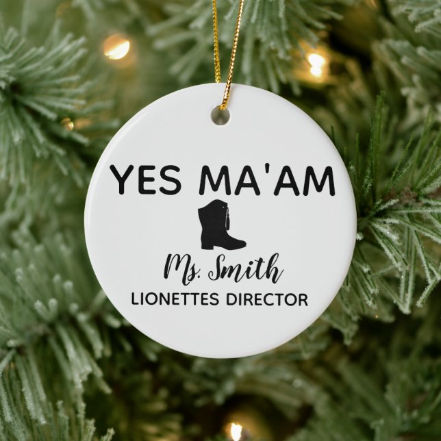 Yes Ma'am Personalized Drill Team Director Ceramic Tree Decoration (Tree)