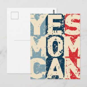 Yes Mom Can Postcard
