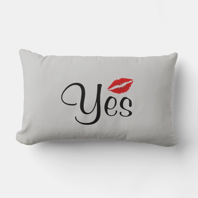 Yes No Bedroom Pillow (Front)