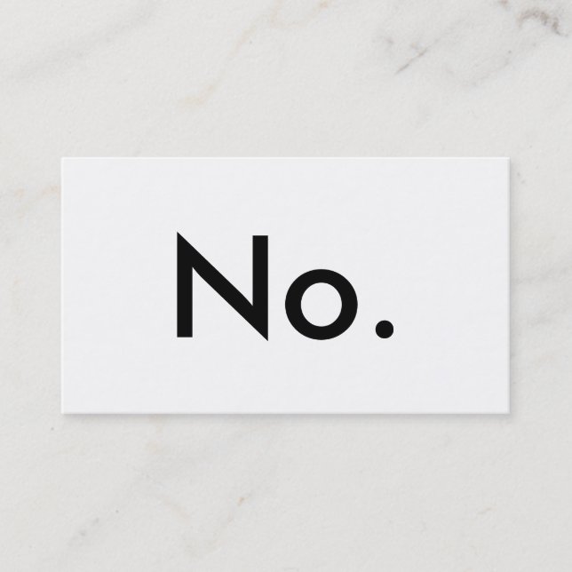Yes/No Business Cards (Front)
