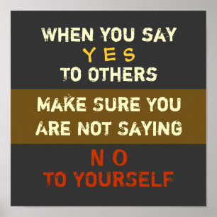 Yes & No - (Canvas Option) 12X12 Poster