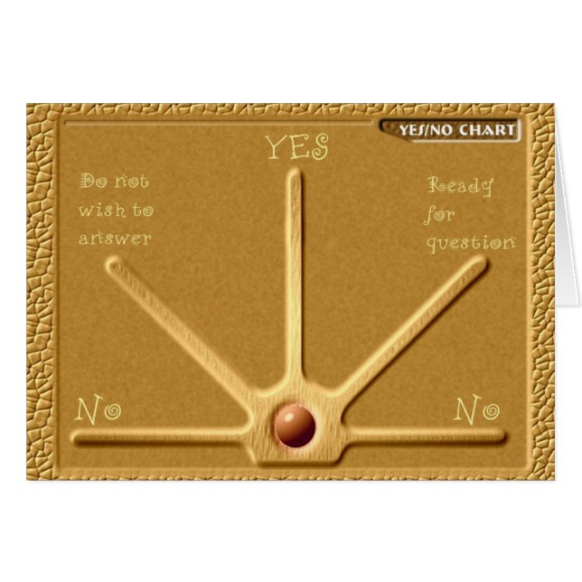 Yes-no Pendulum Chart (Front Horizontal)