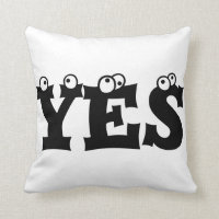 YES NO Throw Pillow