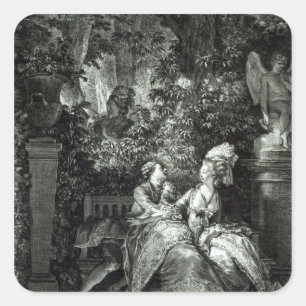 Yes or No? 1781, engraved by N. Thomas Square Sticker