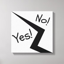Yes! or No! Bold Contrast Canvas Print