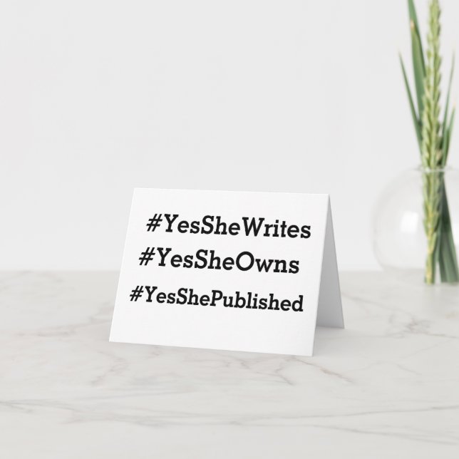Yes She Can Business Gratitude Card (Front)