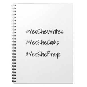 Yes She Can  Hashtag Appreciation  Spiral Notebook