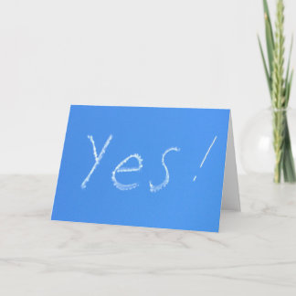 yes sky writing card