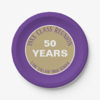 YES! Special 50th class reunion party plate