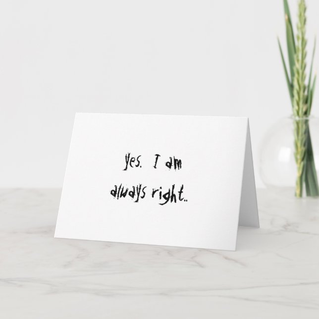 Yes Thank You Card (Front)